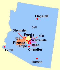Clickable Map of the Arizona