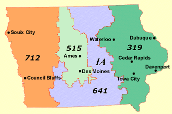 Clickable Map of Iowa
