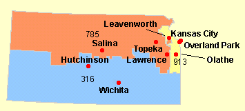 Clickable Map of Kansas