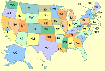 Clickable Map of the United States