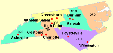 Clickable Map of North Carolina
