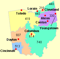Clickable Map of Ohio