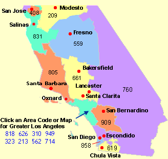 Clickable Map of Southern California