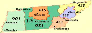 Clickable Map of Tennessee