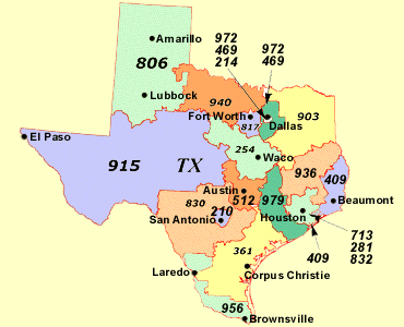 Clickable Map of Texas