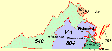 Clickable Map of Virginia